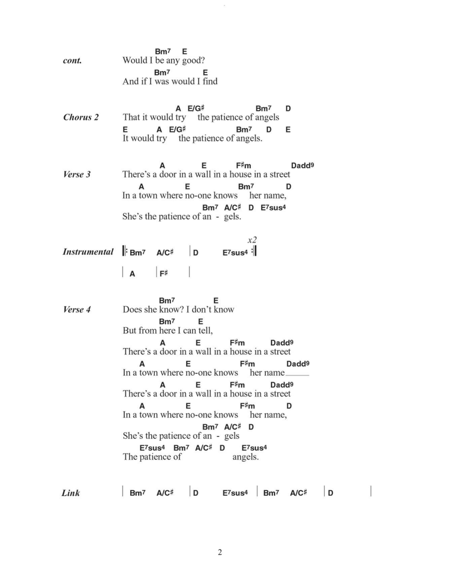 Patience Of Angels Acoustic Guitar scores gallery preview page 2