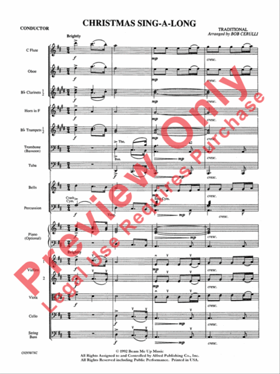 Christmas Sing-a-Long Full Orchestra scores gallery preview page 4