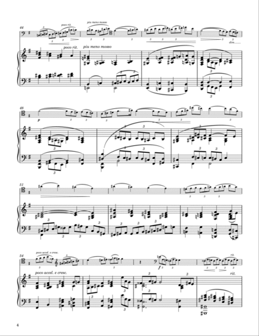 D. Pejačević: Sonata in E minor for Cello and Piano, Op. 35 [1st/2nd Movement] Piano scores gallery preview page 6