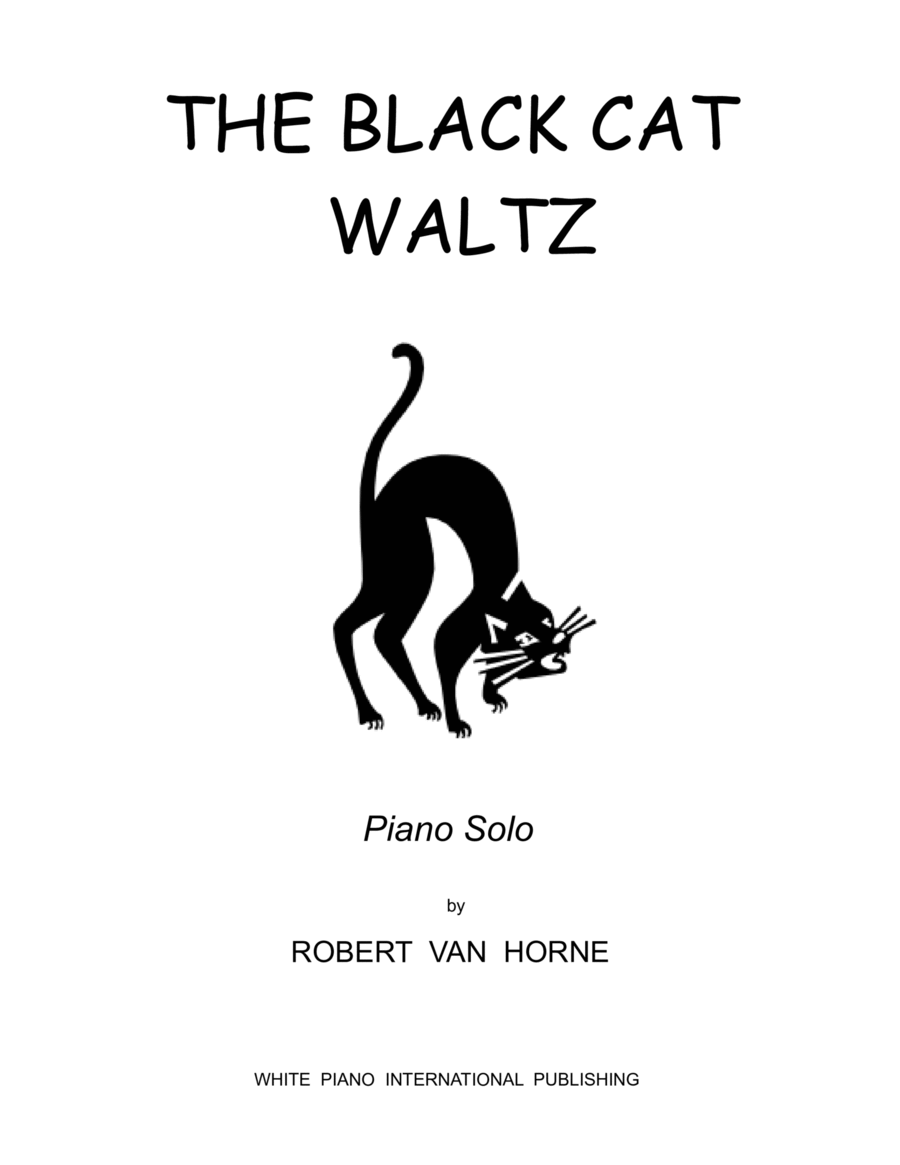 THE BLACK CAT WALTZ (A Piano Solo for Halloween by Robert Van Horne) Easy Piano scores gallery preview page 1