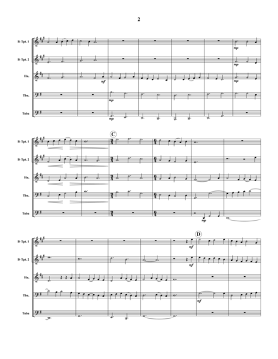 Sussex Carol Brass Quintet scores gallery preview page 2