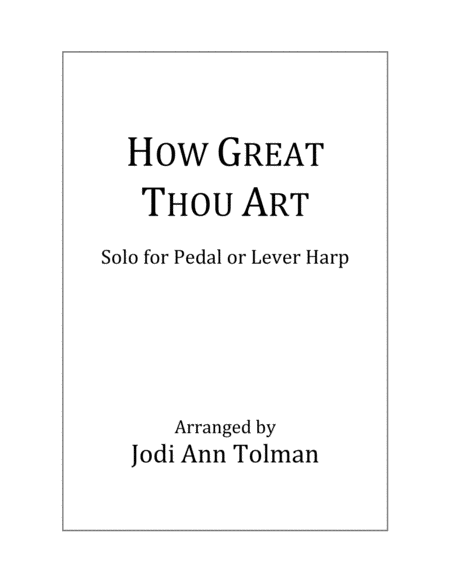 How Great Thou Art, Harp Solo