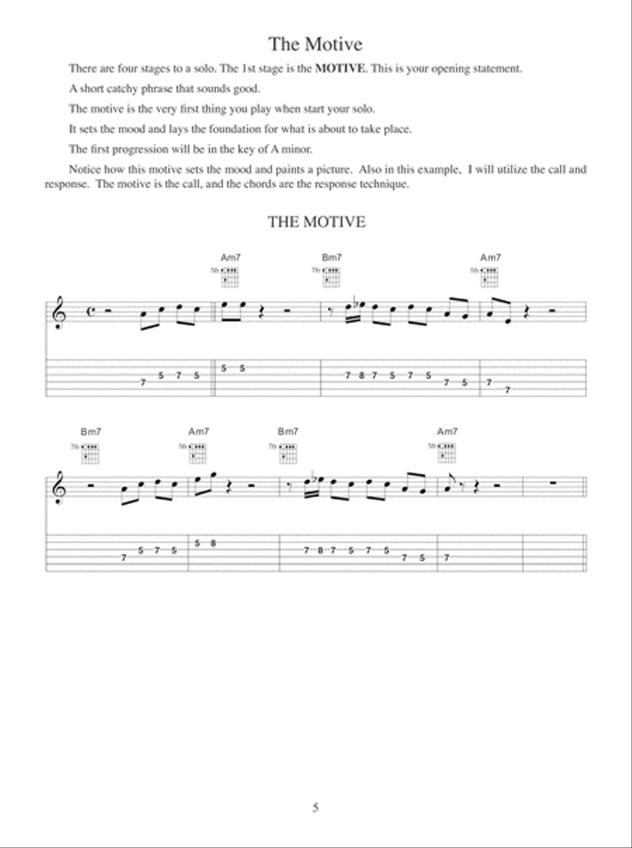 Improvising Solos for Guitar Electric Guitar scores gallery preview page 6