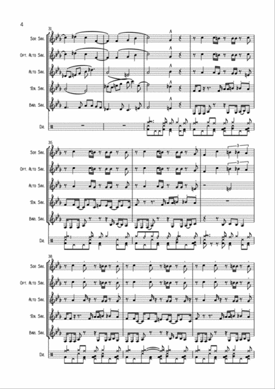 A Fouic Sans Fouic Woodwind Quartet scores gallery preview page 5