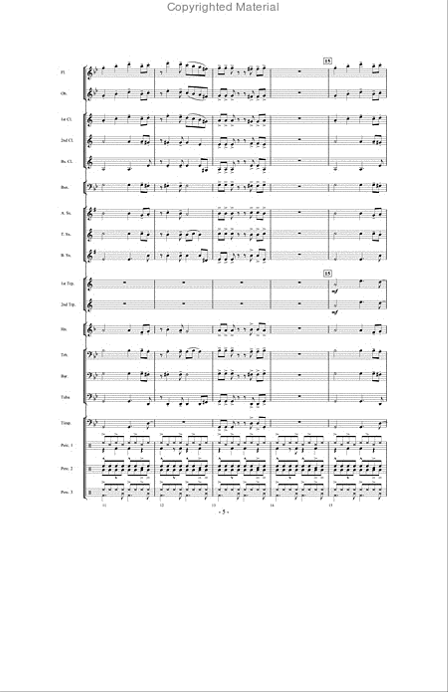 Mambo cubano Concert Band scores gallery preview page 4