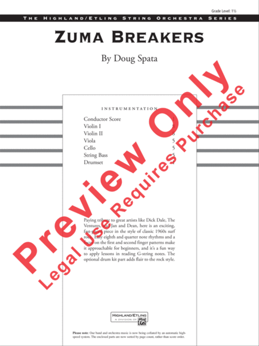 Zuma Breakers String Orchestra scores gallery preview page 2