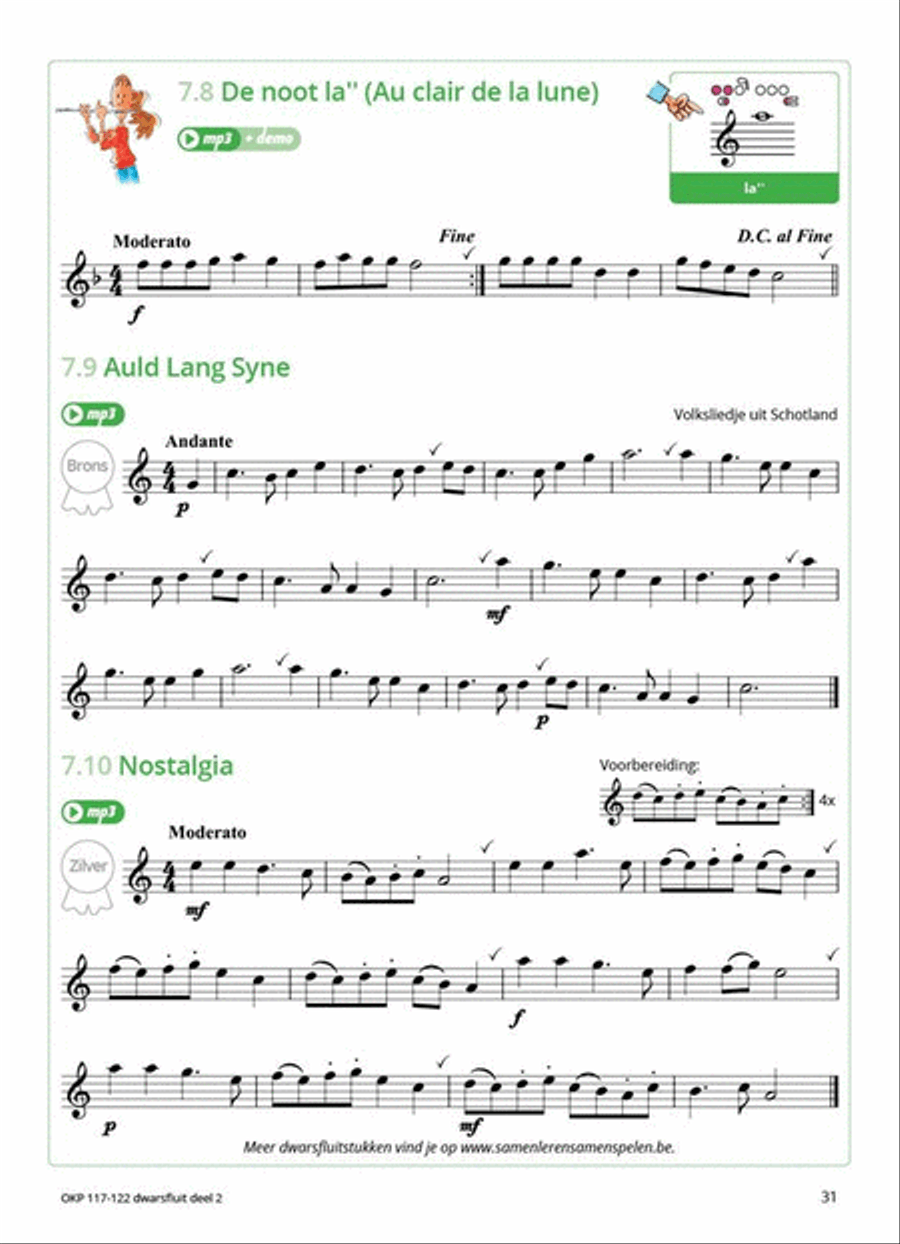 Samen Leren Samenspelen Vlaams Deel 2 Flute Solo scores gallery preview page 5