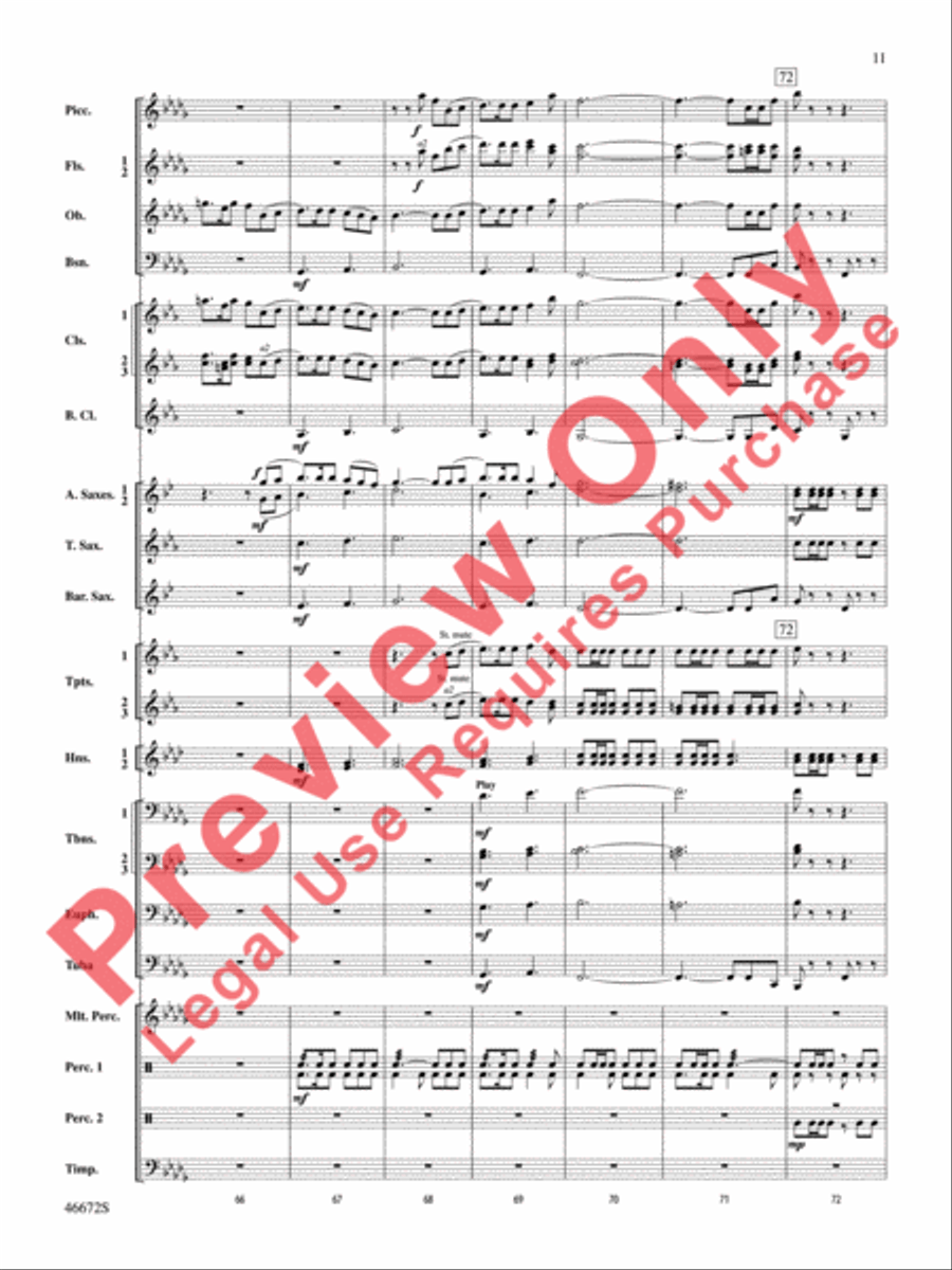 Variants on an English Sea Song Concert Band scores gallery preview page 12