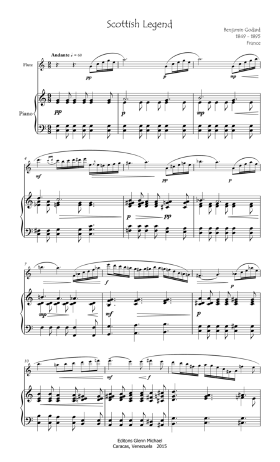 Scottish Legend for flute & piano Flute Solo scores gallery preview page 5