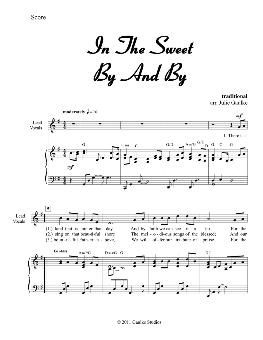 In The Sweet By And By Piano scores gallery preview page 1