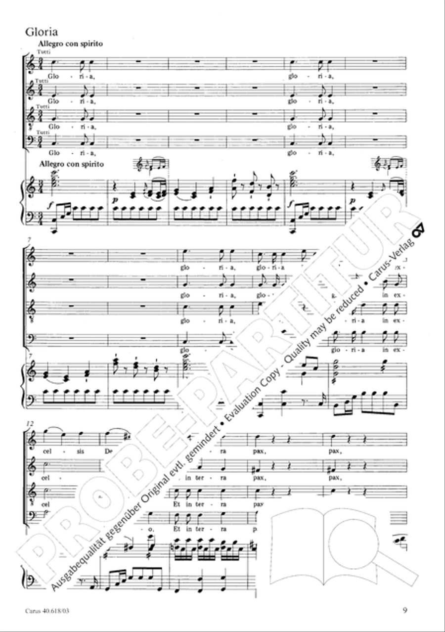Mass in C (Missa in C) 4-Part scores gallery preview page 10