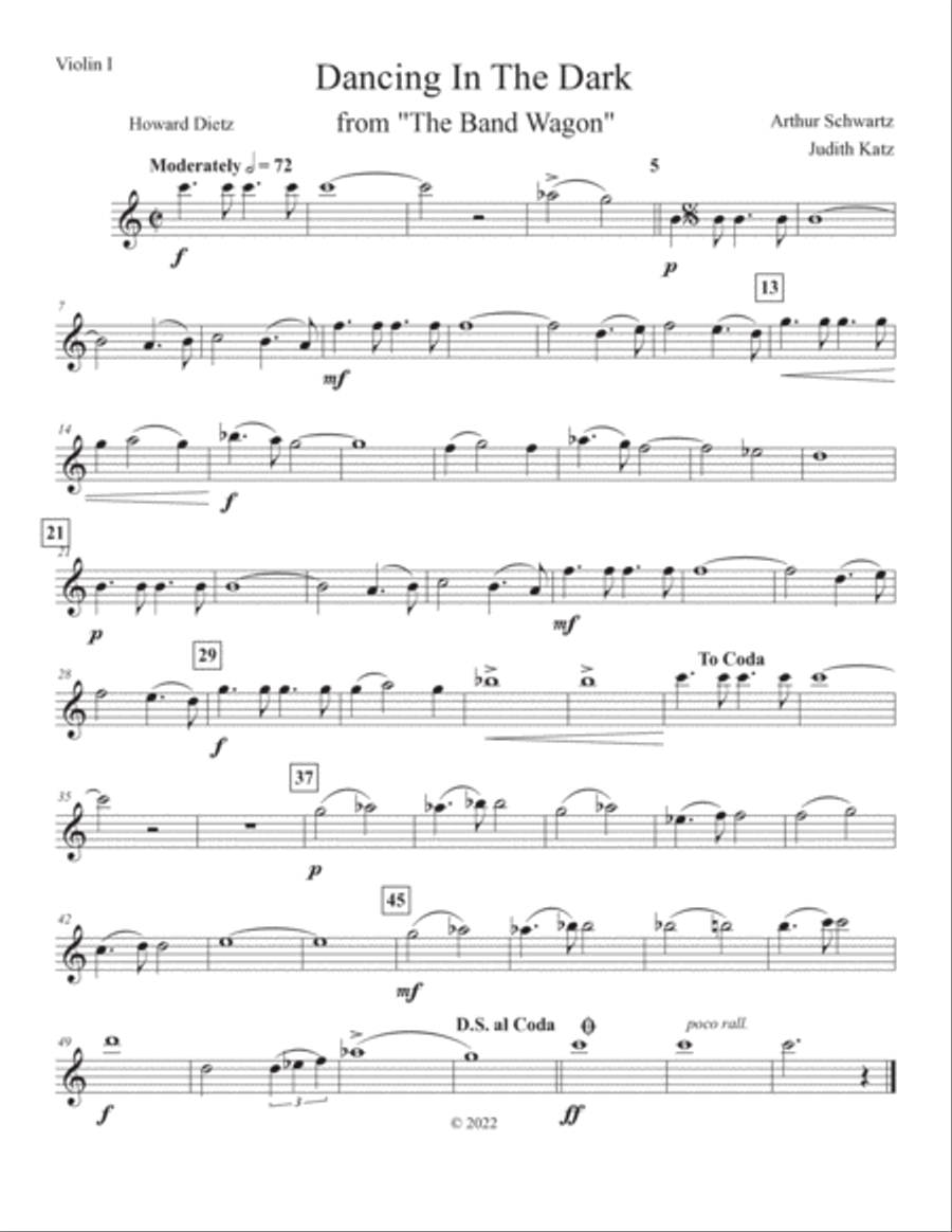 Dancing In The Dark String Trio scores gallery preview page 5