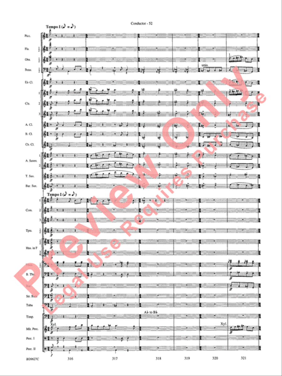 Variations on a Theme of Robert Schumann Concert Band scores gallery preview page 55