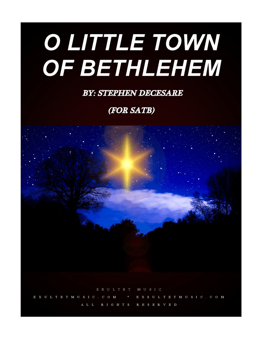 O Little Town Of Bethlehem (for SATB) 4-Part scores gallery preview page 1