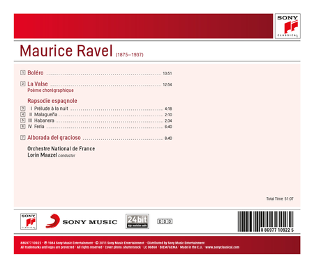 Maurice Ravel: Bolero; Alborada del gracioso; La Valse; Rapsodie Espagnole