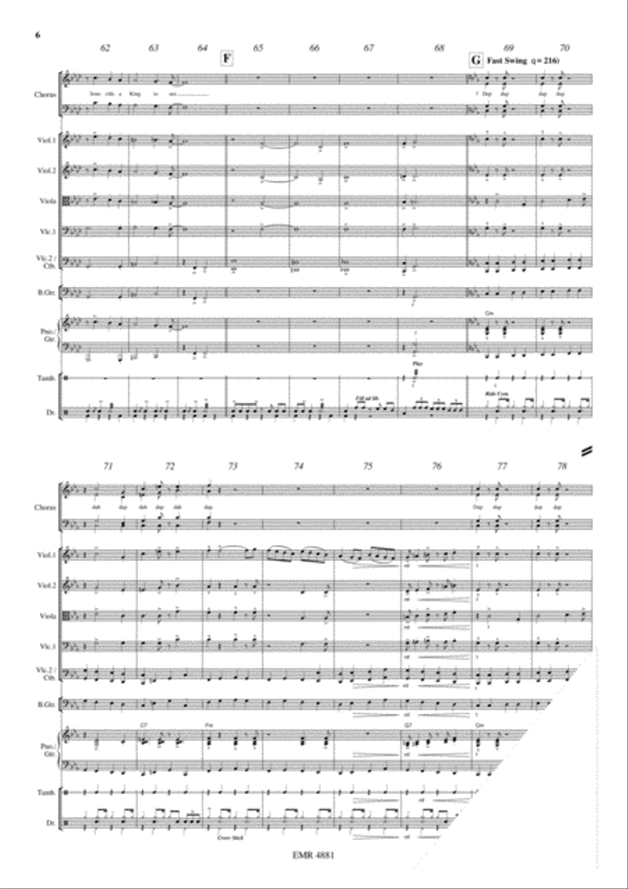 King's Blues March String Orchestra scores gallery preview page 7