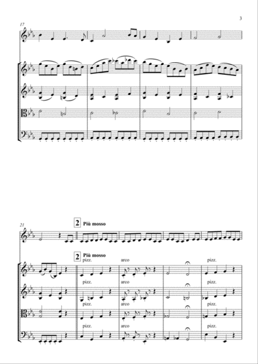 Hymne A L'amour String Quartet scores gallery preview page 4
