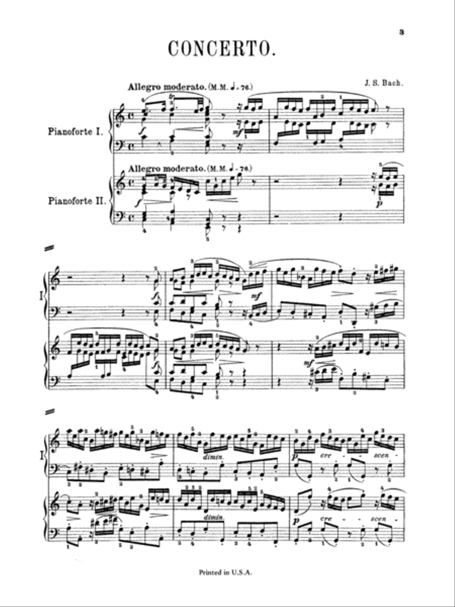 Concerto for Two Pianos in C Major Small Ensemble scores gallery preview page 4
