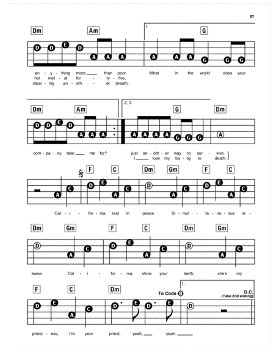 Dani California Electronic Keyboard scores gallery preview page 2