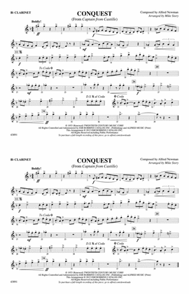 Book cover for Conquest (from Captain from Castille): 1st B-flat Clarinet