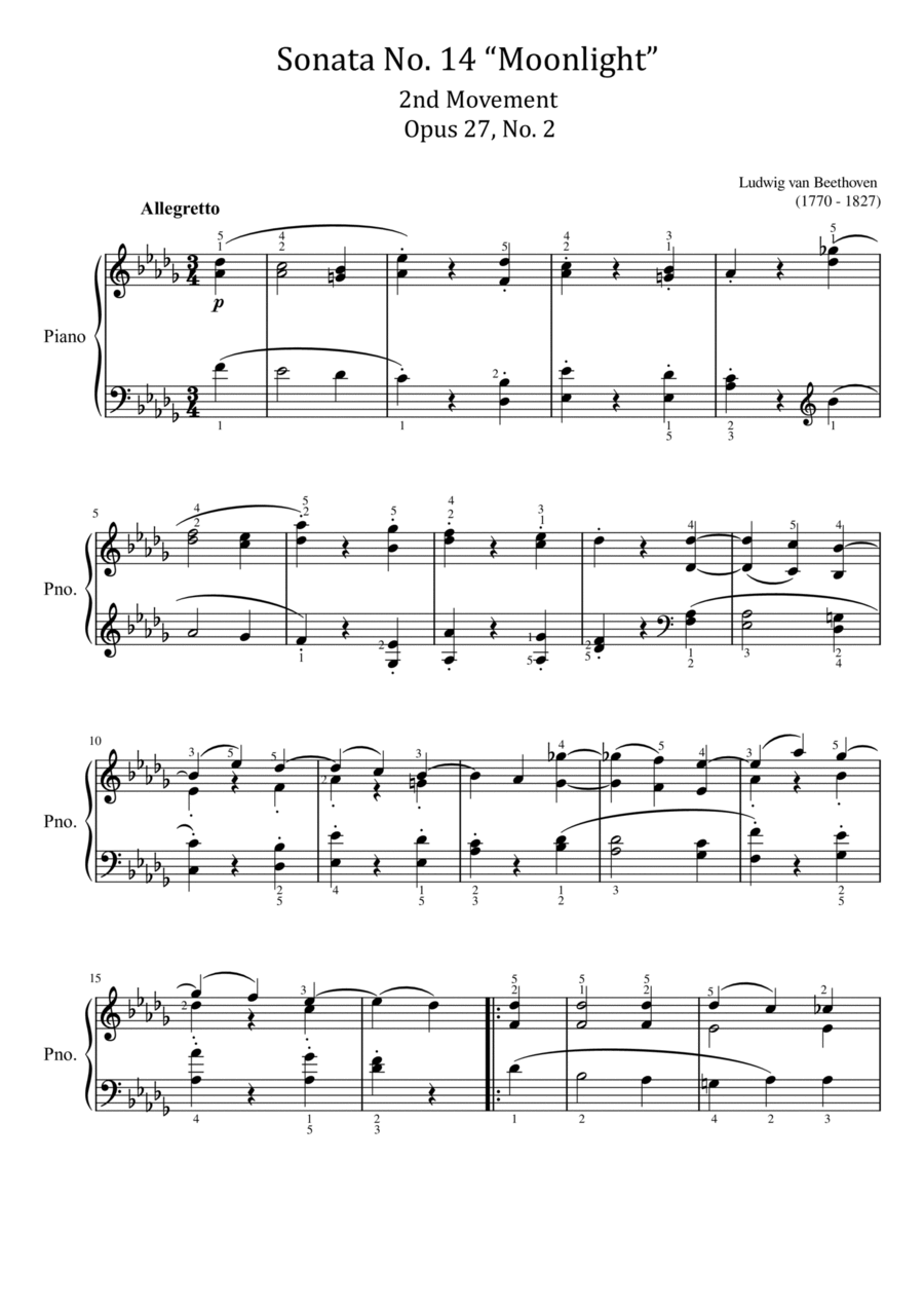 Beethoven - Piano Sonata No.14, Op.27 No.2 