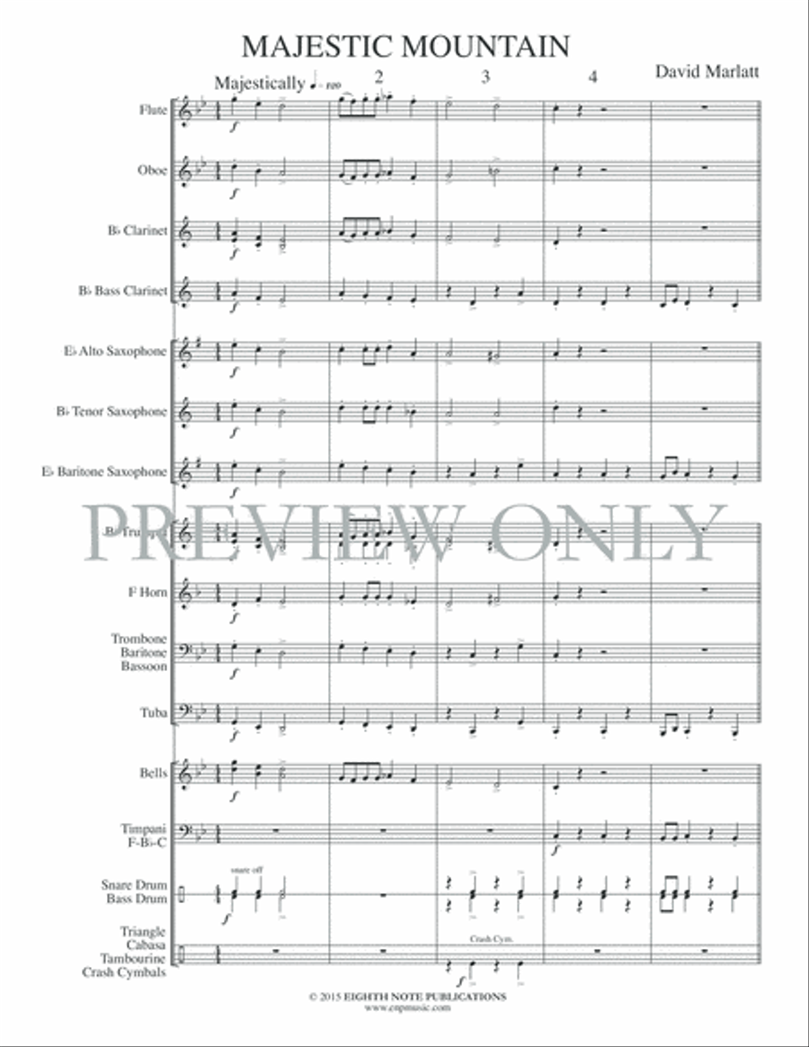 Majestic Mountain Concert Band scores gallery preview page 4