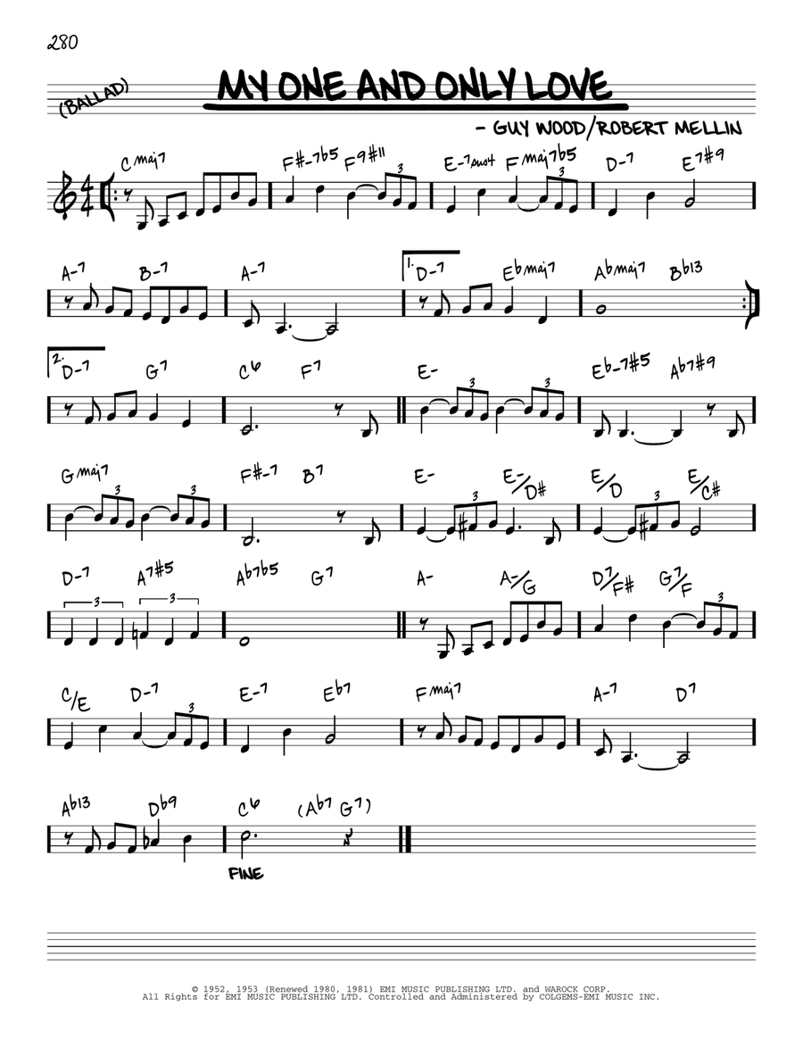My One And Only Love [Reharmonized version] (arr. Jack Grassel) Piano scores gallery preview page 1