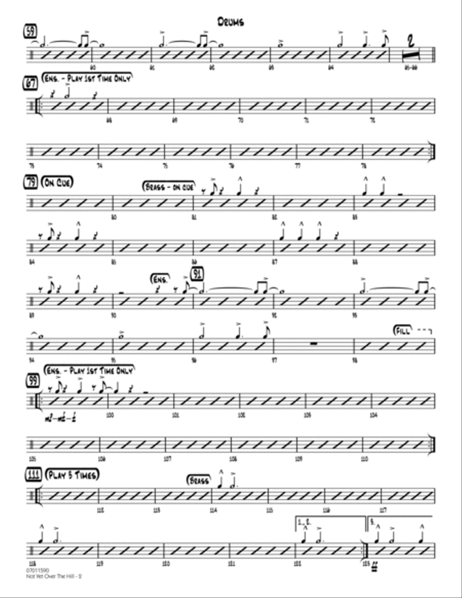 Not Yet Over the Hill - Drums Drums scores gallery preview page 2