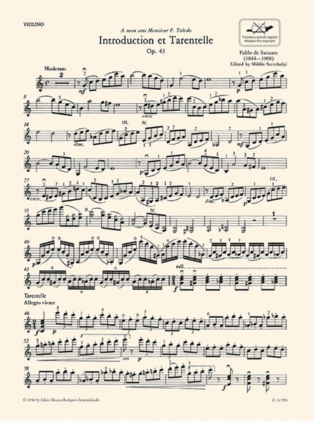 Introduction Et Tarantelle Op. 43
