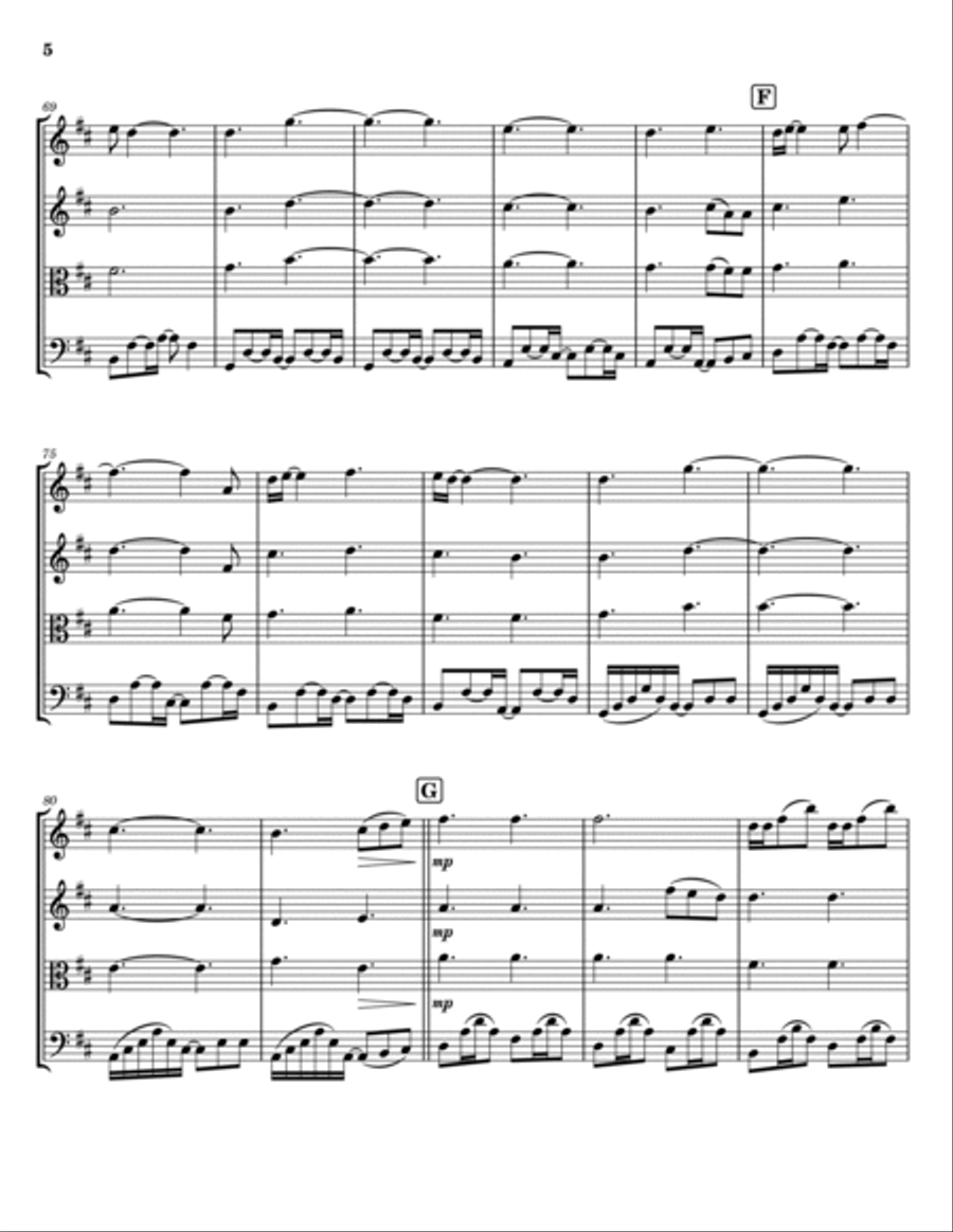 Flightless Bird, American Mouth String Quartet scores gallery preview page 5