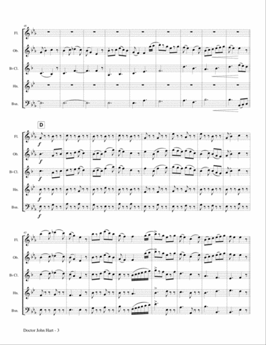 Doctor John Hart Doctor John Hart Woodwind Quintet scores gallery preview page 4