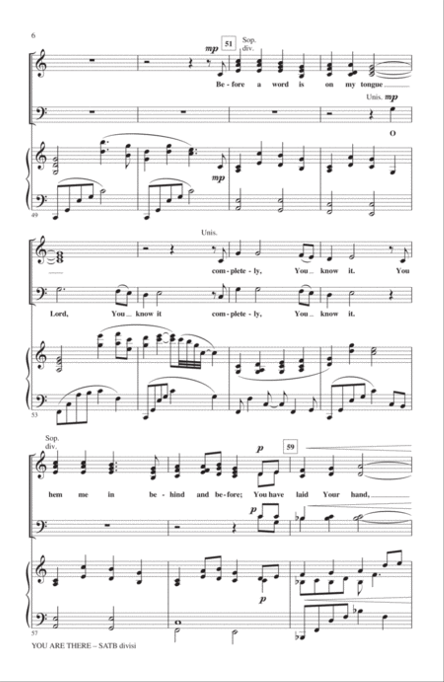 You Are There You Are There 4-Part scores gallery preview page 5