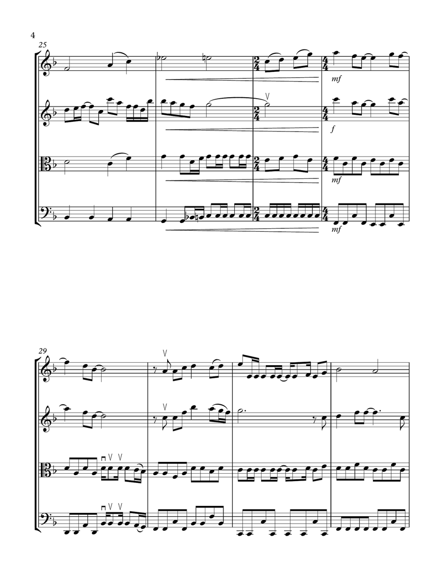Can You Feel The Love Tonight String Quartet scores gallery preview page 4