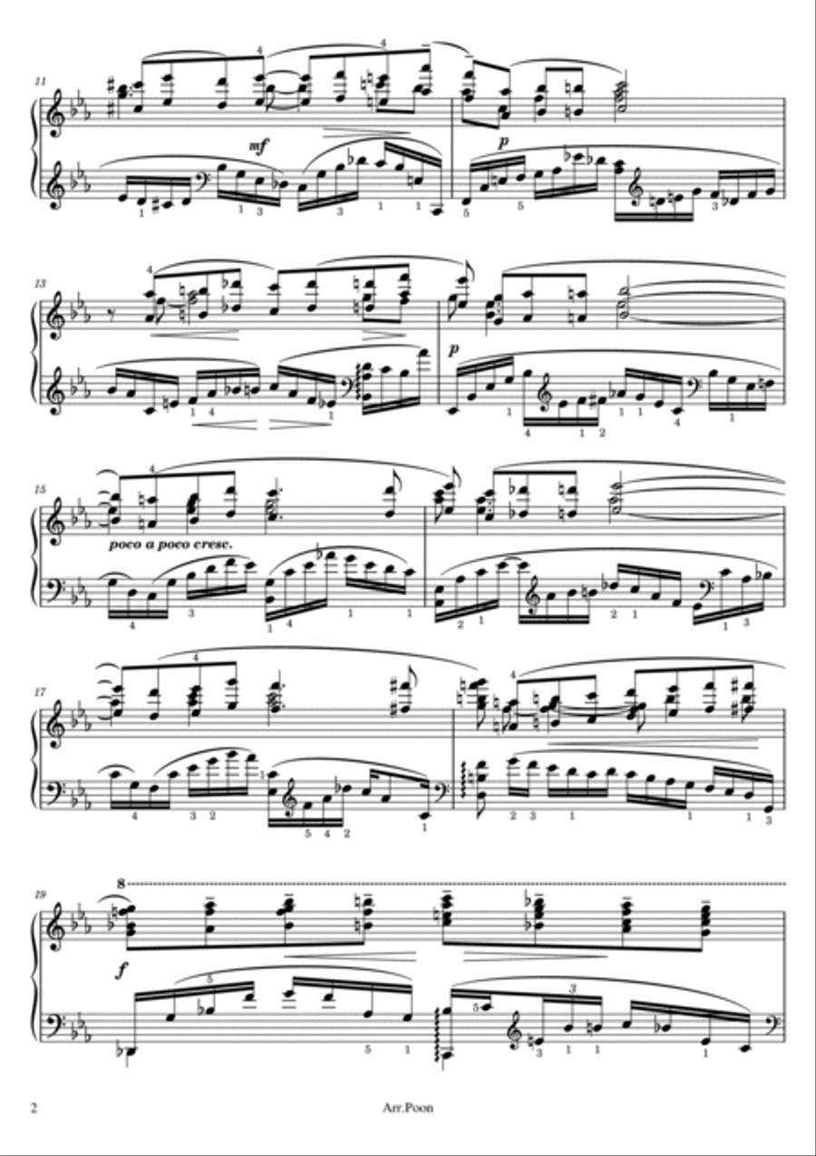 Rachmaninoff - 10 Preludes in E major - Op.23 No.6 - Original With Fingered - For Piano Solo image number null