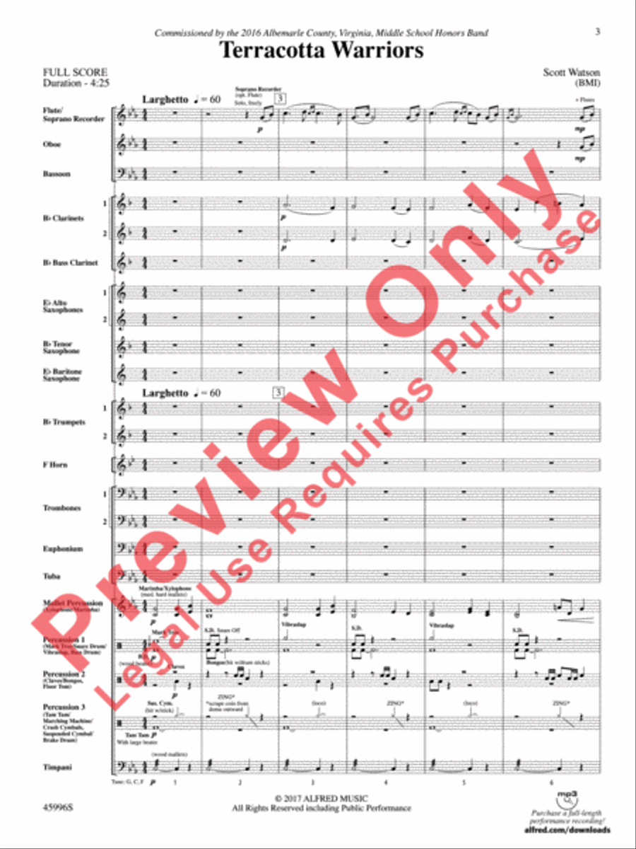 Terracotta Warriors Terracotta Warriors Concert Band scores gallery preview page 4