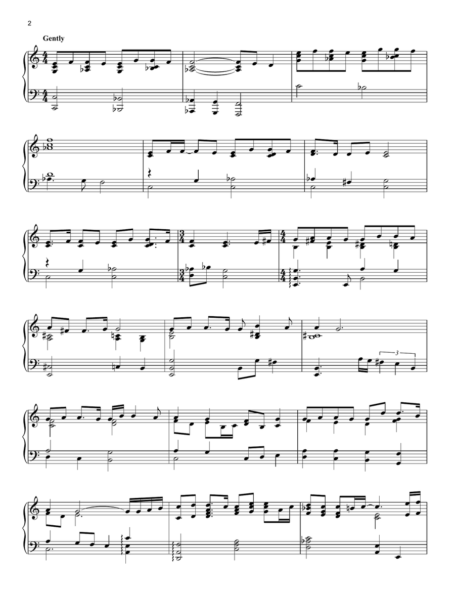 Out There (from Disney's The Hunchback Of Notre Dame) Piano Solo scores gallery preview page 2