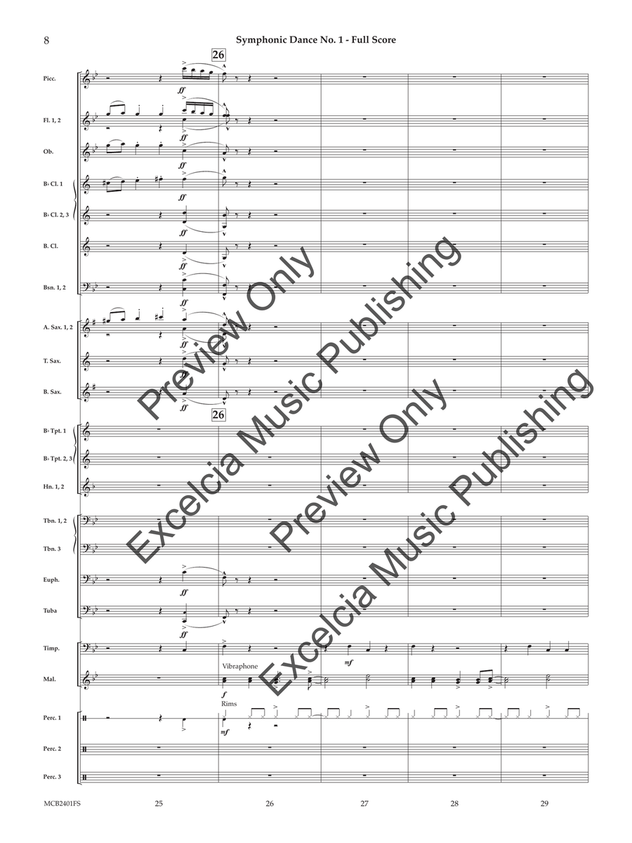 Symphonic Dance No. 1 (Score) Concert Band scores gallery preview page 9