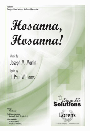 Book cover for Hosanna, Hosanna!