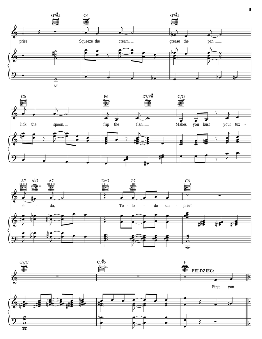 Toledo Surprise Piano, Vocal, Guitar scores gallery preview page 5