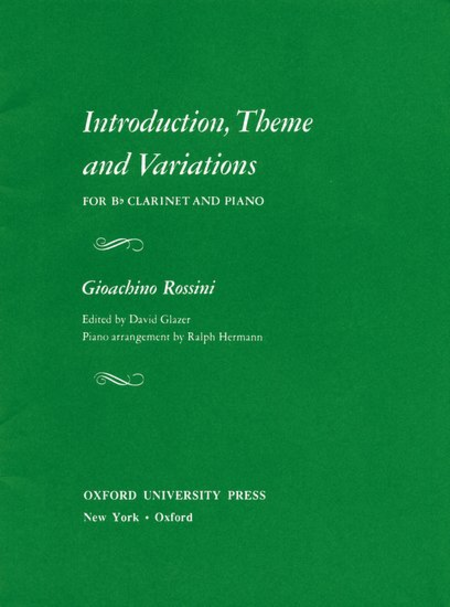 Introduction Theme And Variations Clarinet And Piano