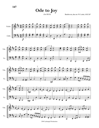 Ode to Joy for Duo (violin & cello)