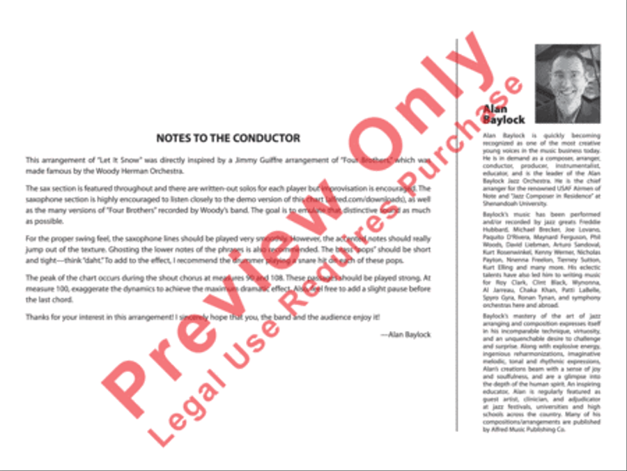 Let It Snow! Let It Snow! Let It Snow! Jazz Ensemble scores gallery preview page 3