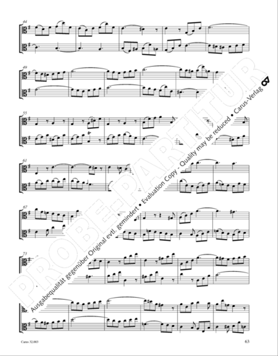 Gesamtausgabe Band 3 (Kammermusik: Duette, Solo- und Triosonaten) Score scores gallery preview page 84
