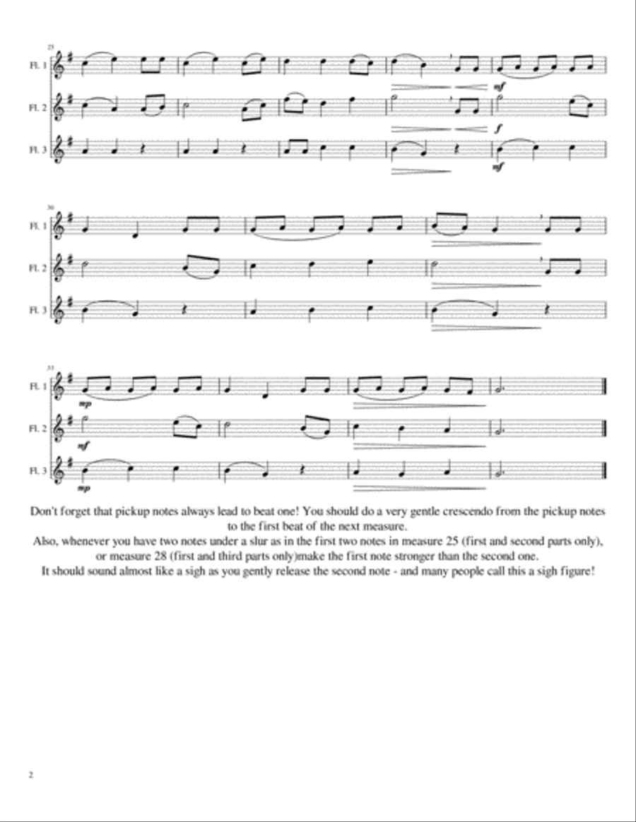 Brahm's Lullaby Flute Duet scores gallery preview page 5