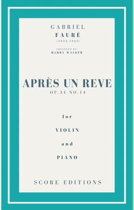 Book cover for Après un rêve (Fauré) for Violin and Piano
