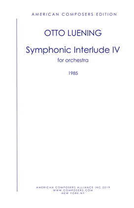 [Luening] Symphonic Interlude IV