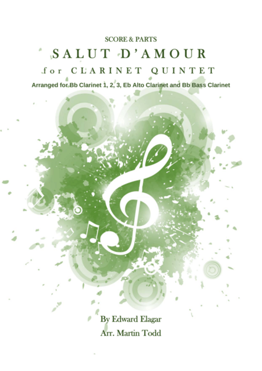 Salut d'Amour for Clarinet Quintet Clarinet Quintet scores gallery preview page 1