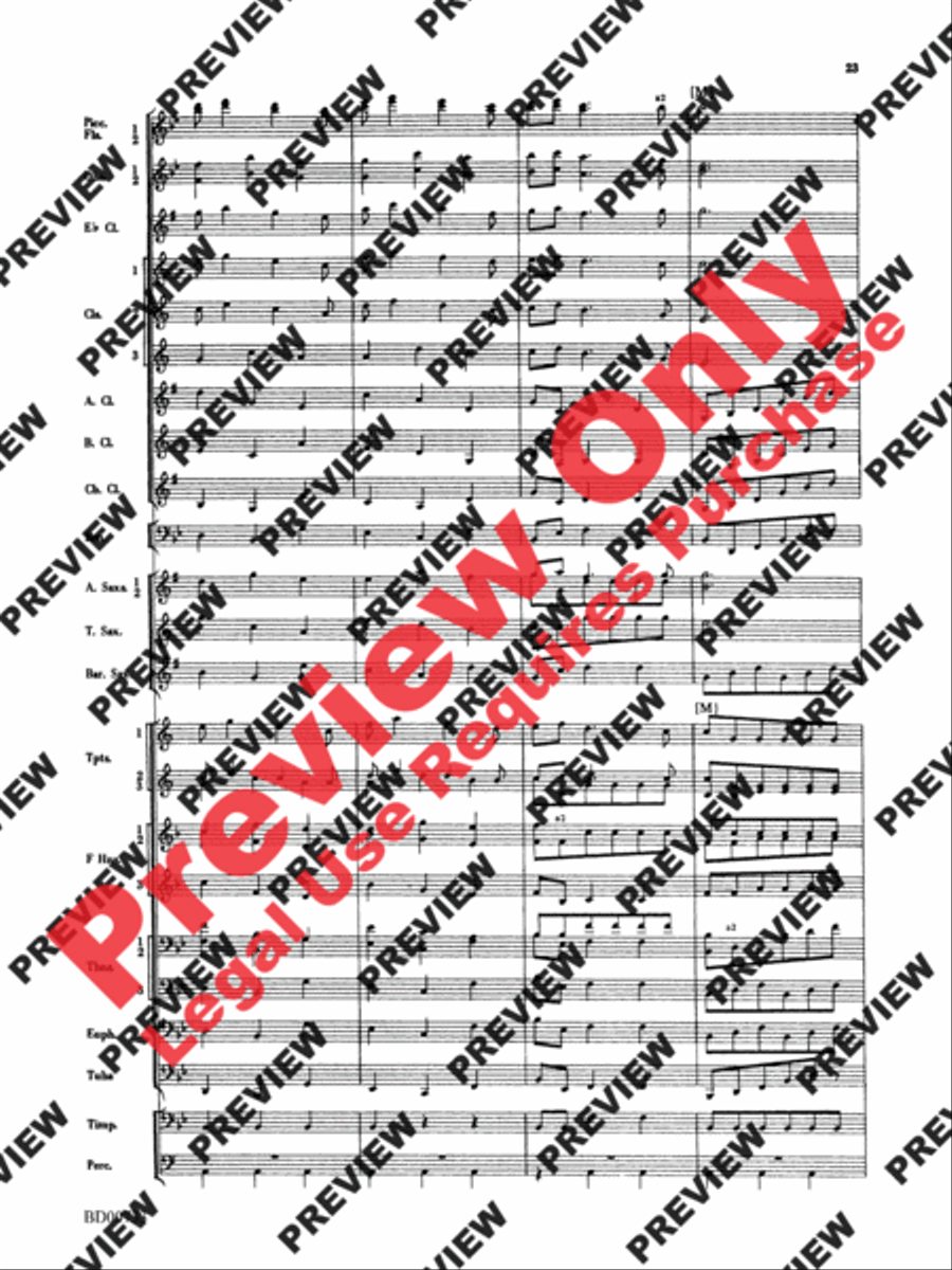 Water Music Suite Concert Band scores gallery preview page 23