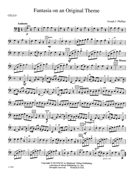Fantasia on an Original Theme: Cello