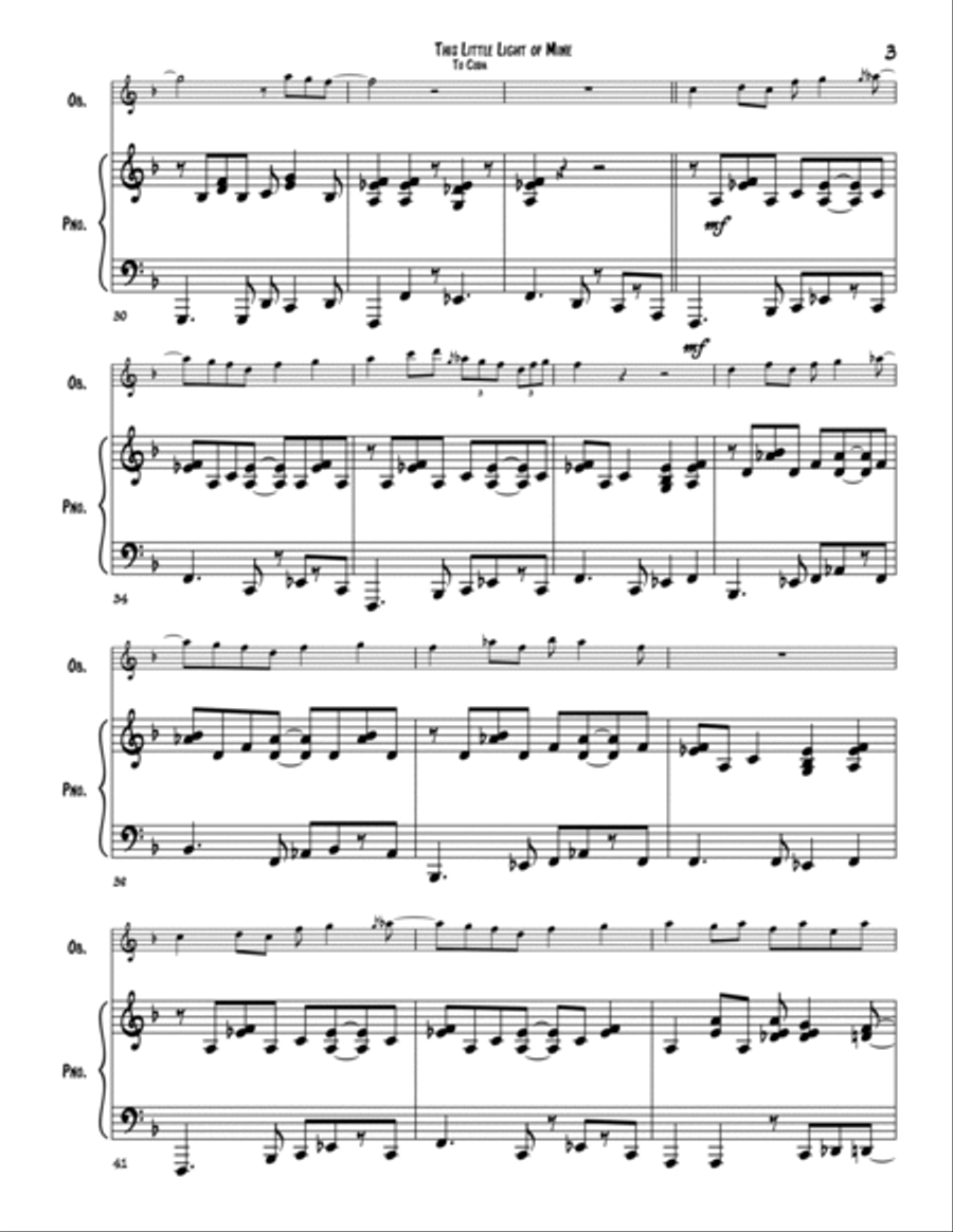 This Little Light of Mine for Oboe Piano scores gallery preview page 4